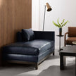 Arteriors Edmond Chaise Ink Leather