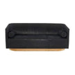 Arteriors Huxley Sofa Noir Leather White Oyster