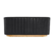Arteriors Huxley Sofa Noir Leather White Oyster