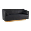 Arteriors Huxley Sofa Noir Leather White Oyster