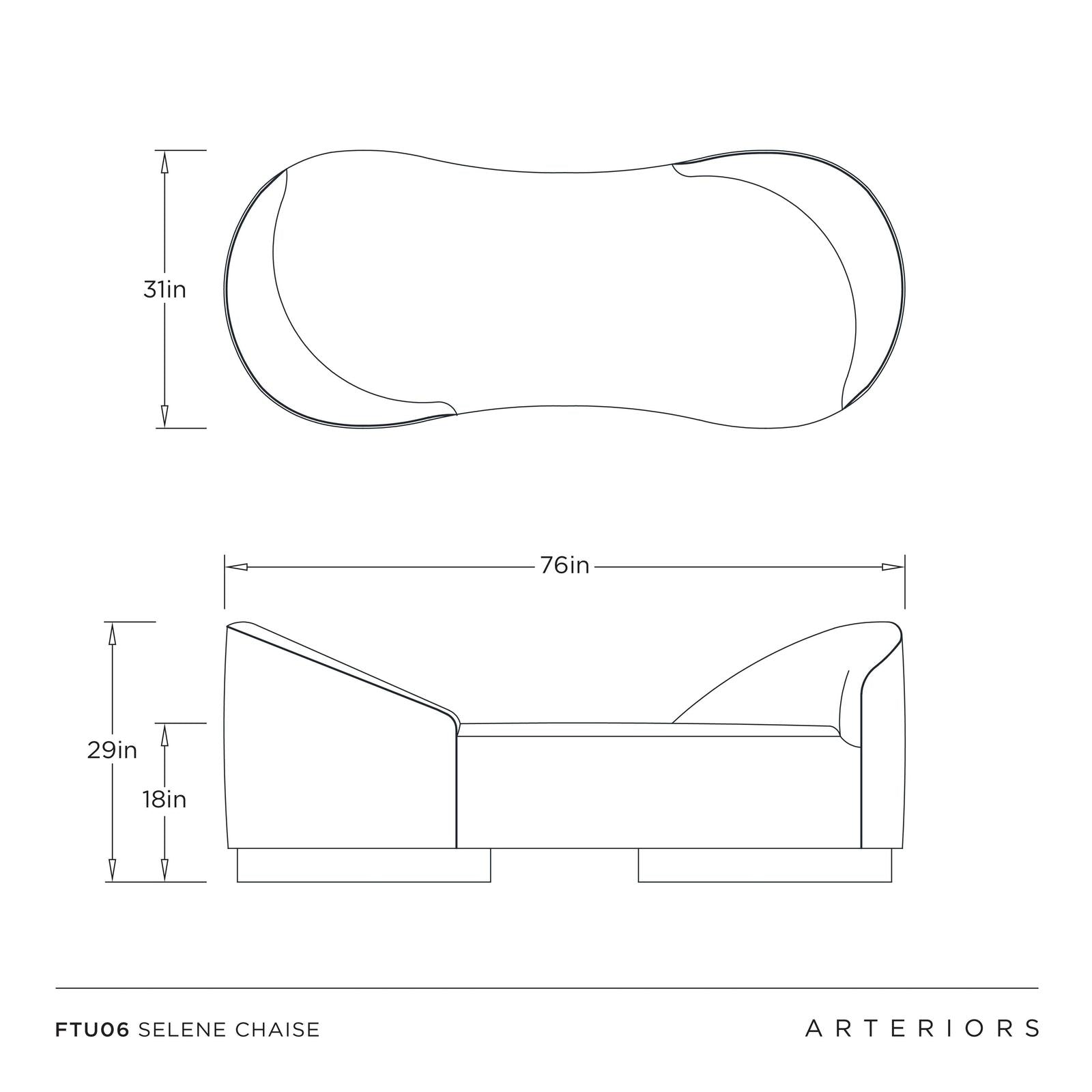 Arteriors Sage Velvet Selene Chaise