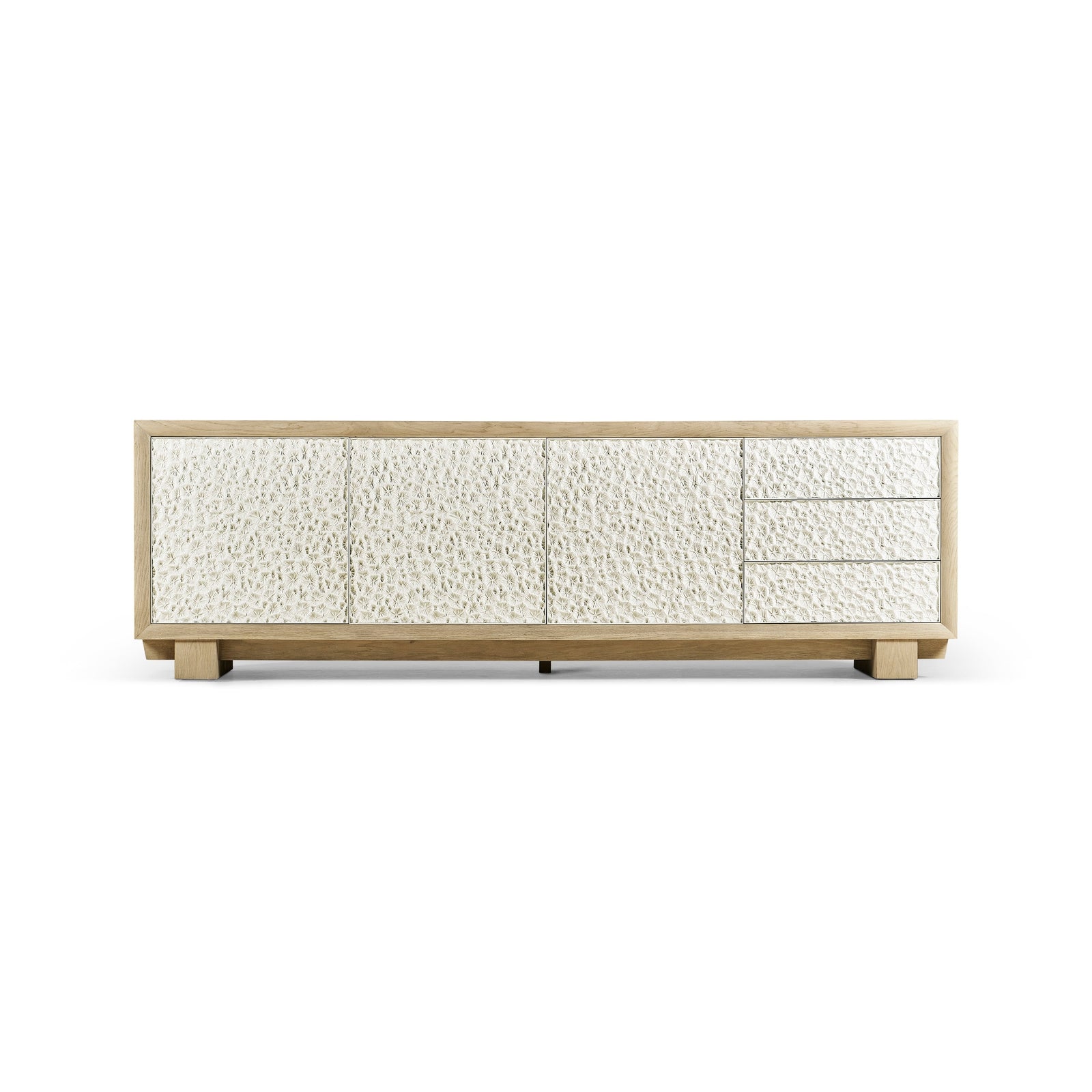 Jonathan Charles Pelagic Cast Metal Entertainment Console 500425-BLO-CPM