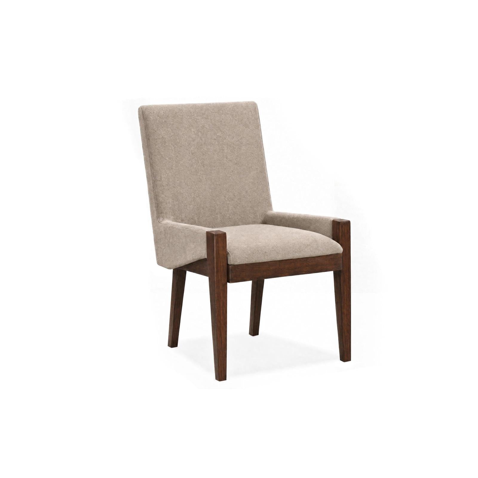 Magnussen Home Reena Rich Brown Upholstered Host Chair Two Pack