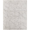 Feizy Whitton 8894F Modern Abstract Rug in Ivory/Gray