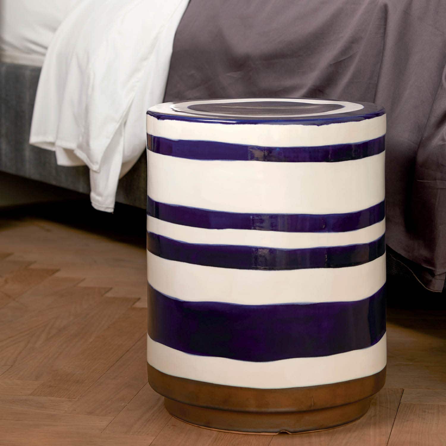 Belda Striped Outdoor Stool