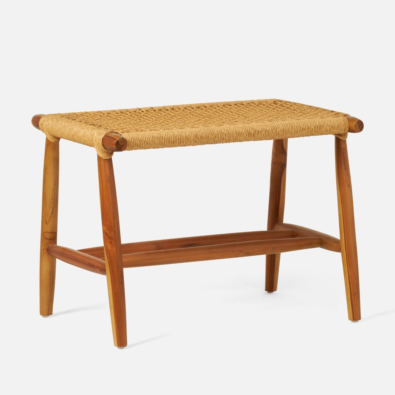 Corenne Handwoven Teak Accent Bench – Grayson Living
