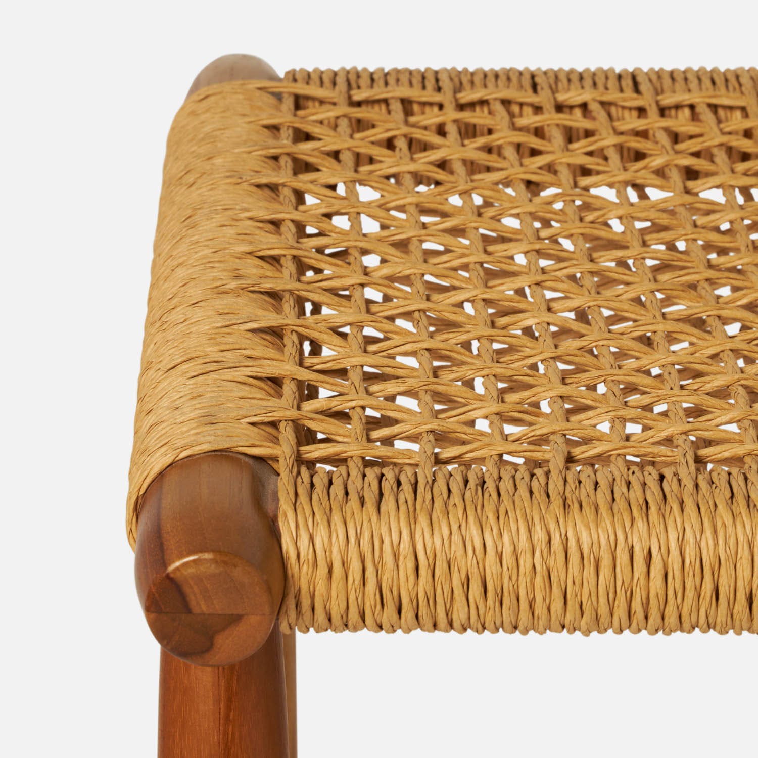 Corenne Handwoven Teak Accent Bench