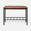 Giorgio Textured Leather Bench
