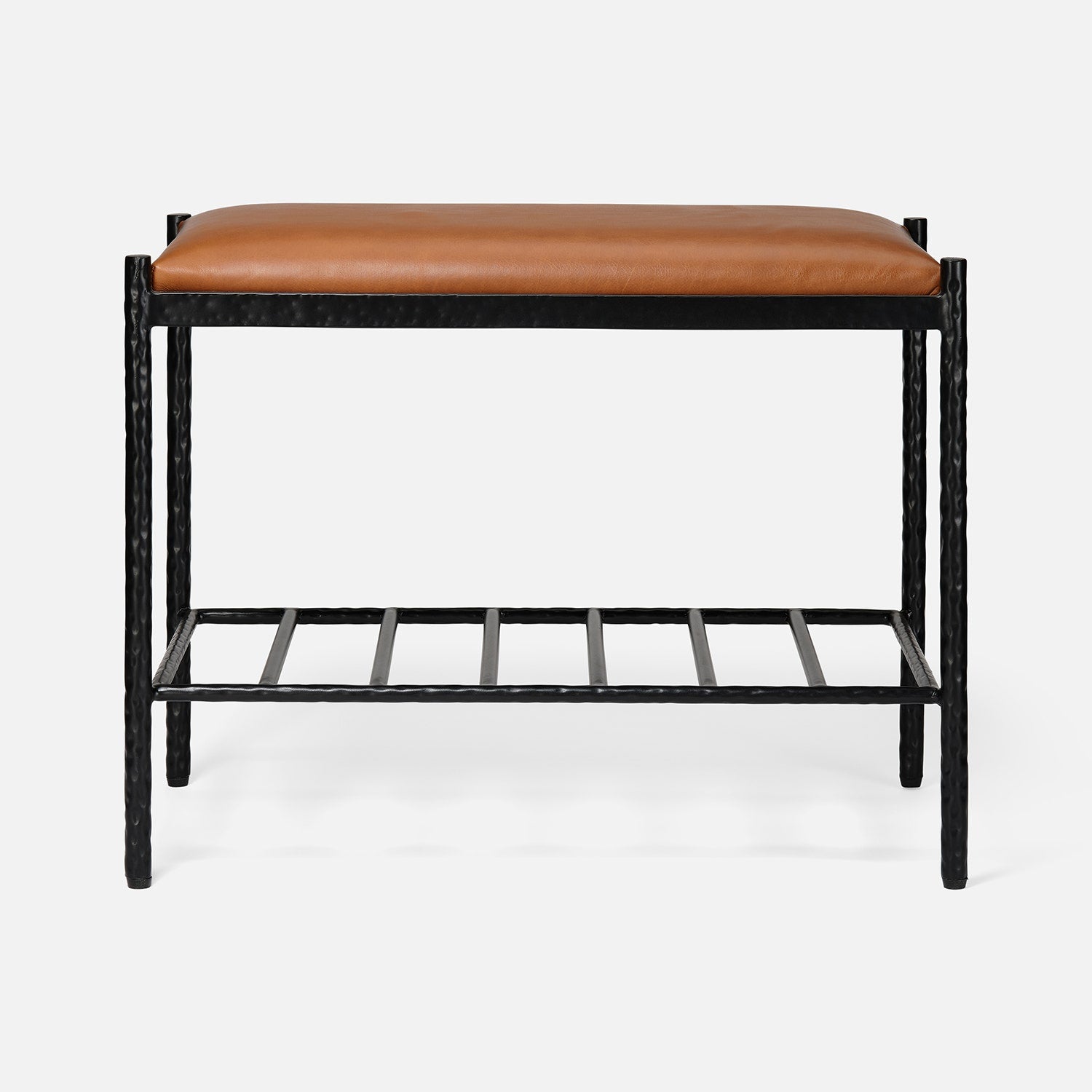 Giorgio Textured Leather Bench