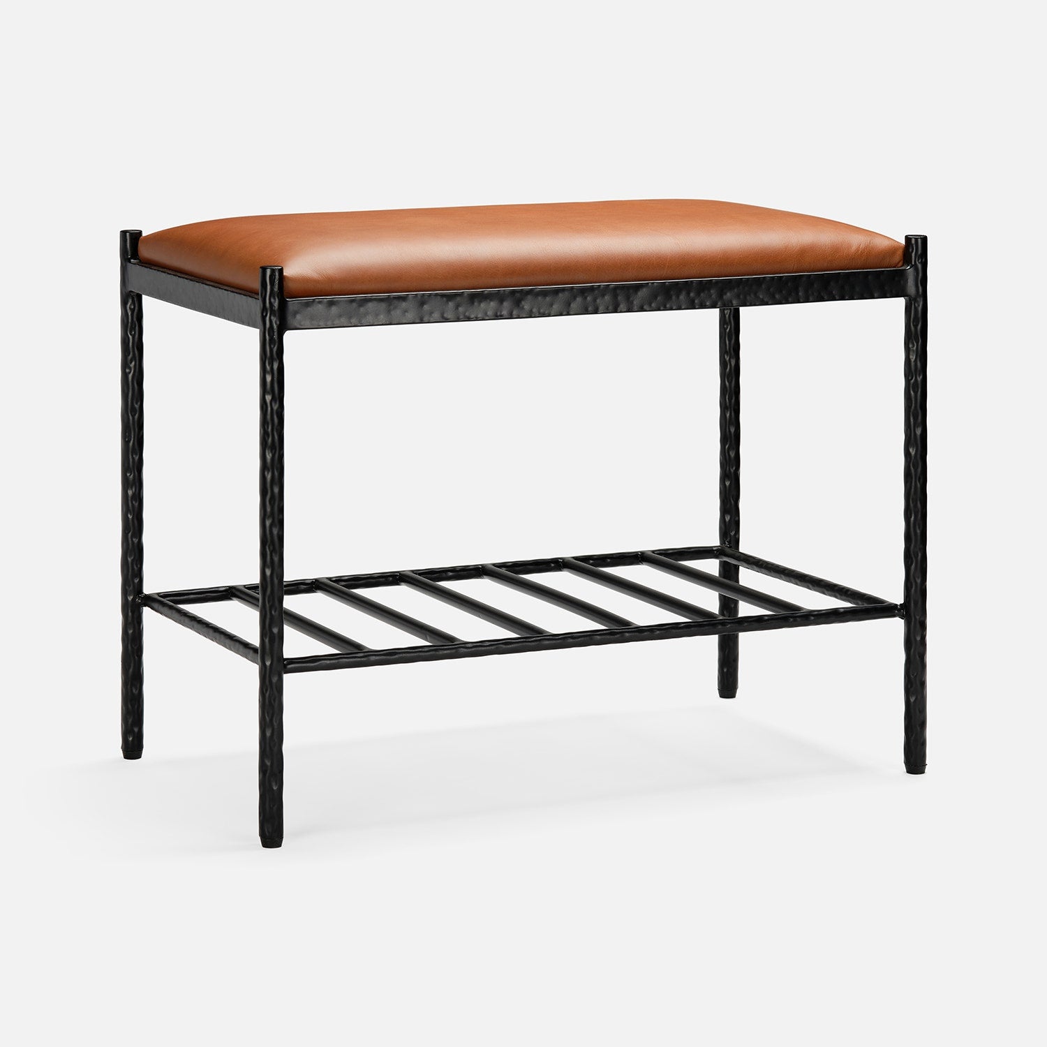 Giorgio Textured Leather Bench
