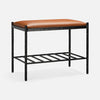 Giorgio Textured Leather Bench