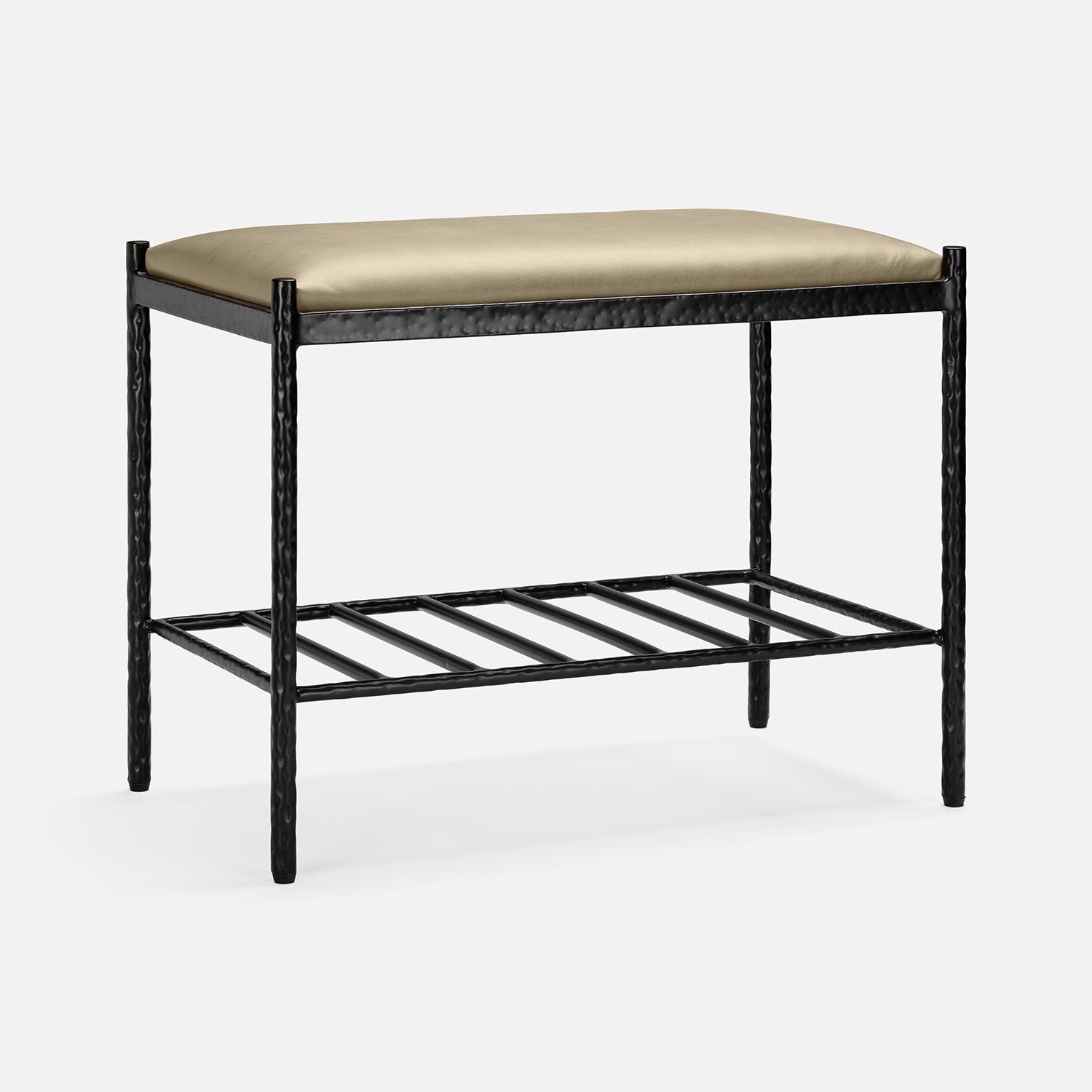 Giorgio Textured Leather Bench