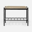 Giorgio Textured Leather Bench
