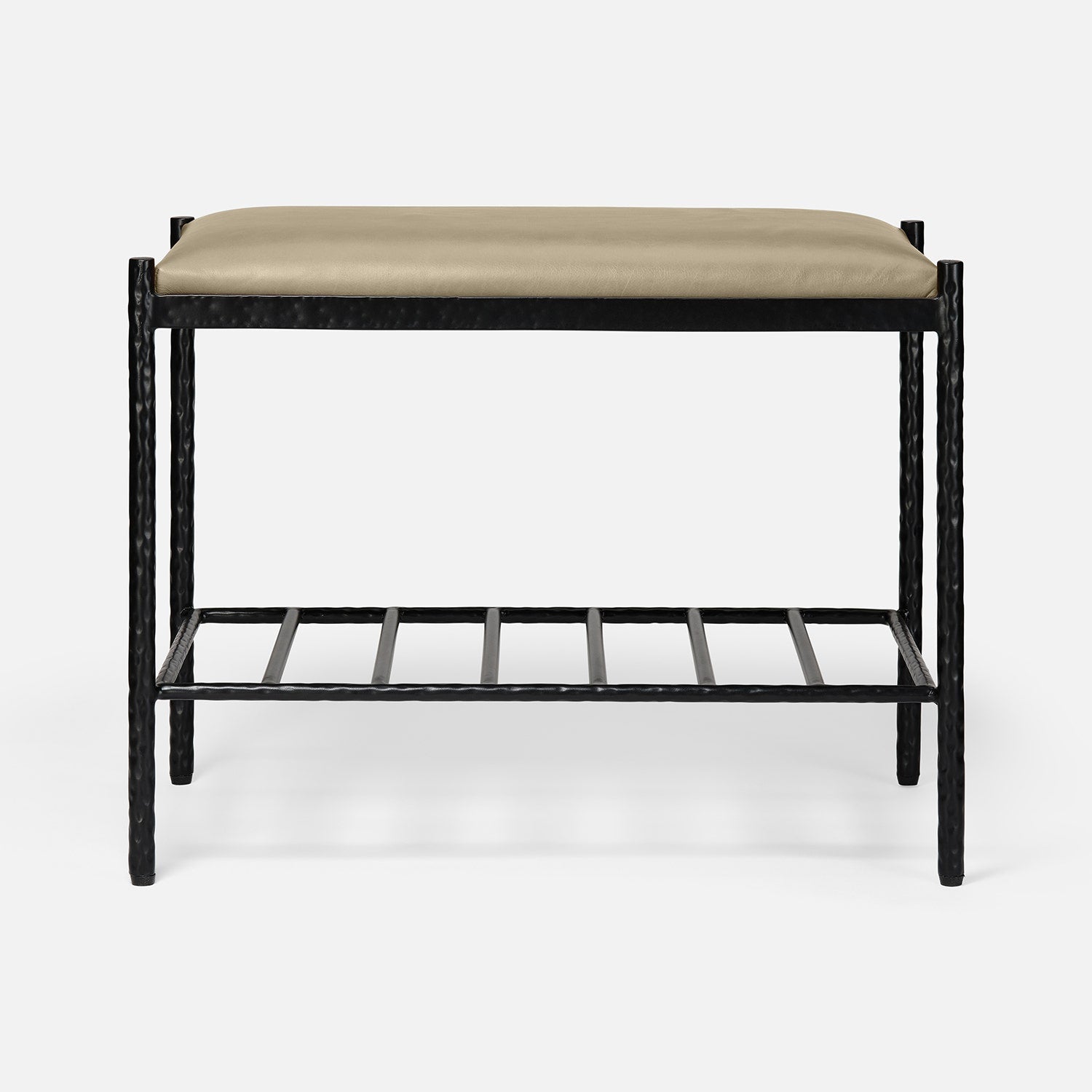 Giorgio Textured Leather Bench