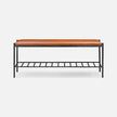 Giorgio Textured Leather Bench