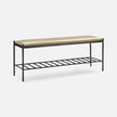 Giorgio Textured Leather Bench