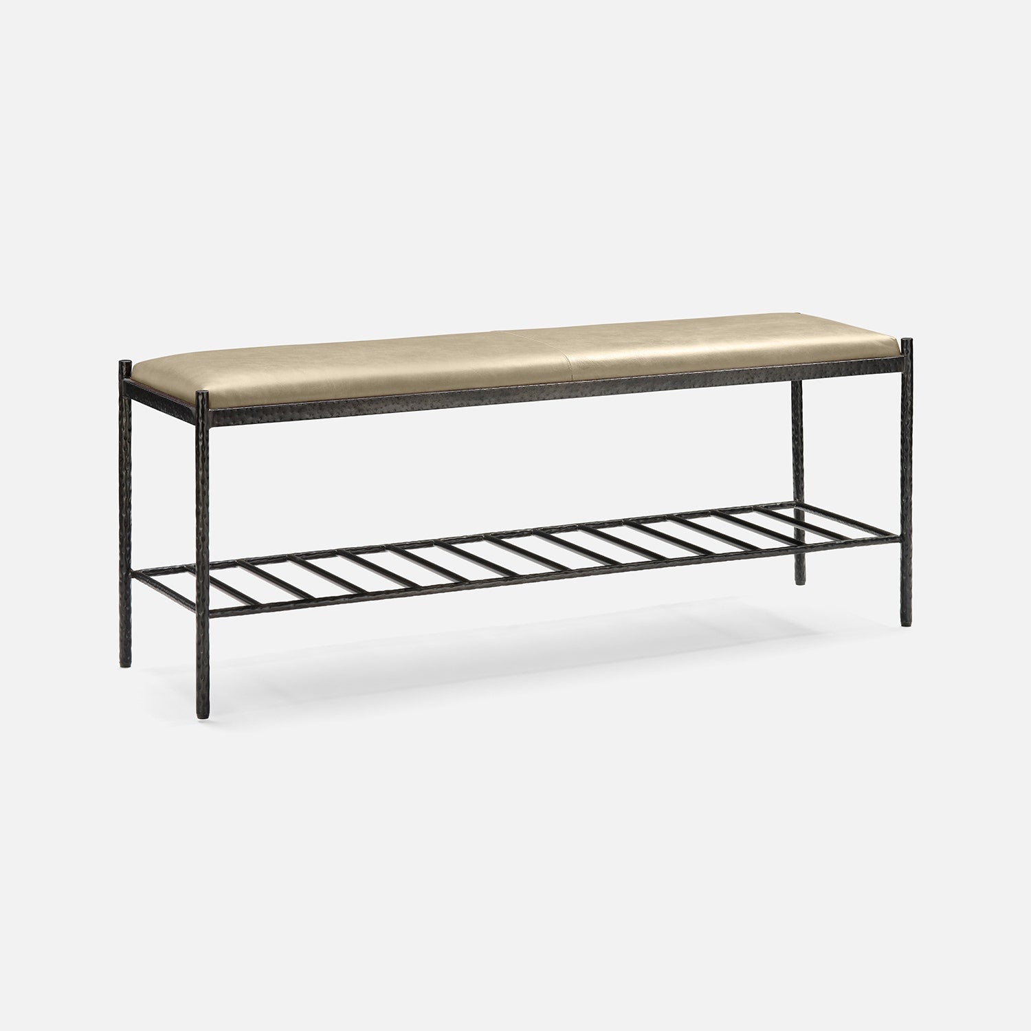 Giorgio Textured Leather Bench