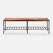 Giorgio Textured Leather Bench