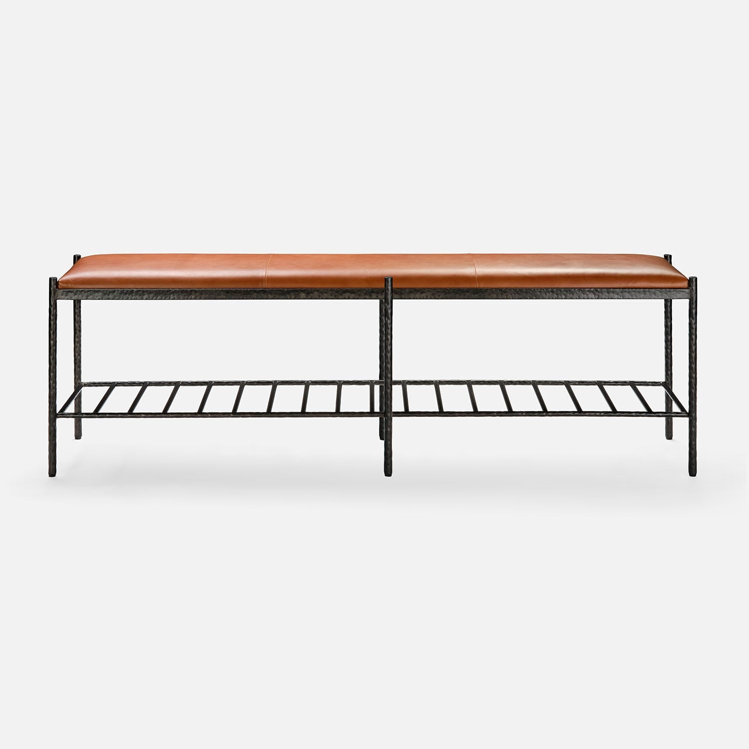 Giorgio Textured Leather Bench