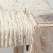Nico White Fabric Bench