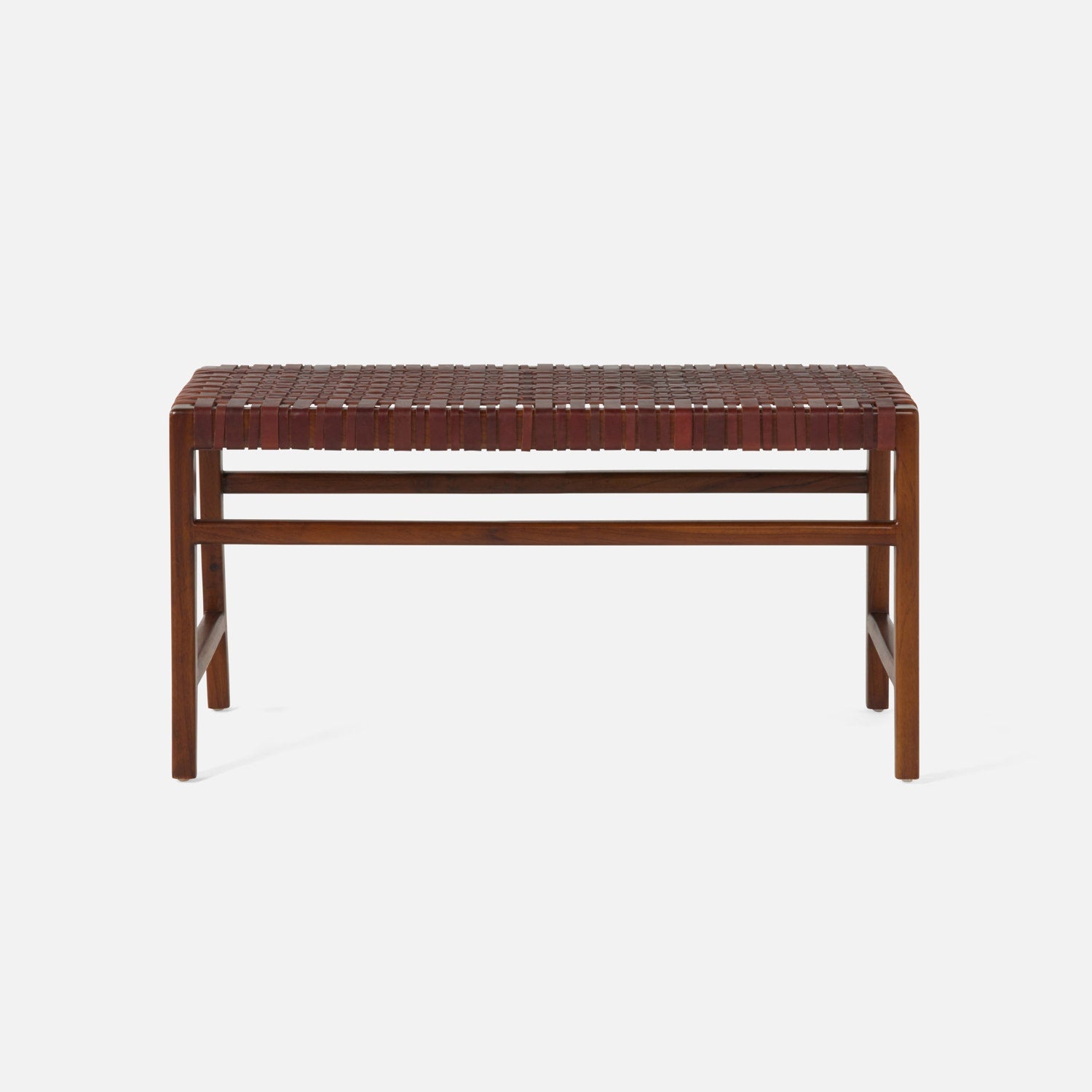 Percy Full-Grain Leather Bench