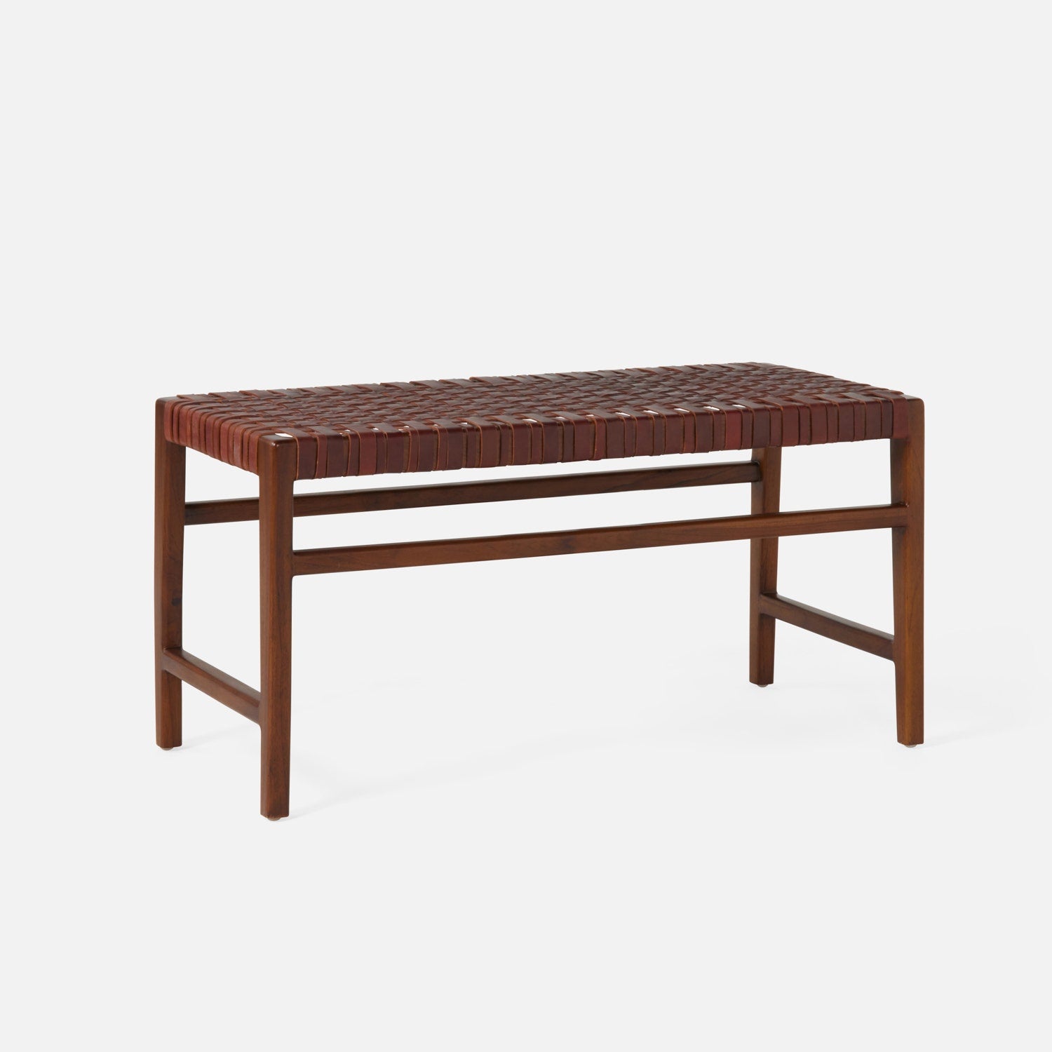 Percy Full-Grain Leather Bench