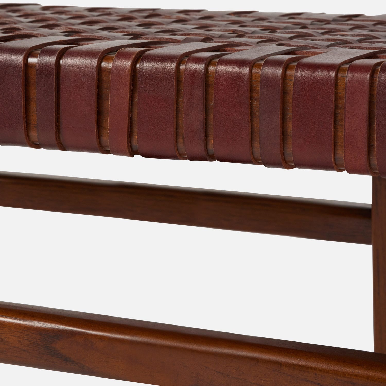 Percy Full-Grain Leather Bench