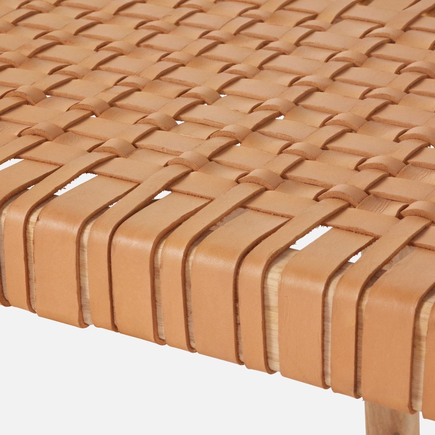 Percy Full-Grain Leather Bench