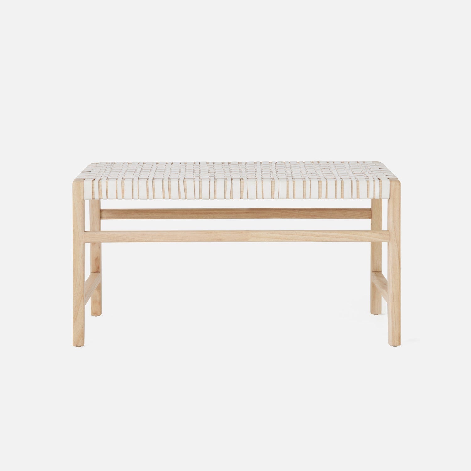 Percy Full-Grain Leather Bench