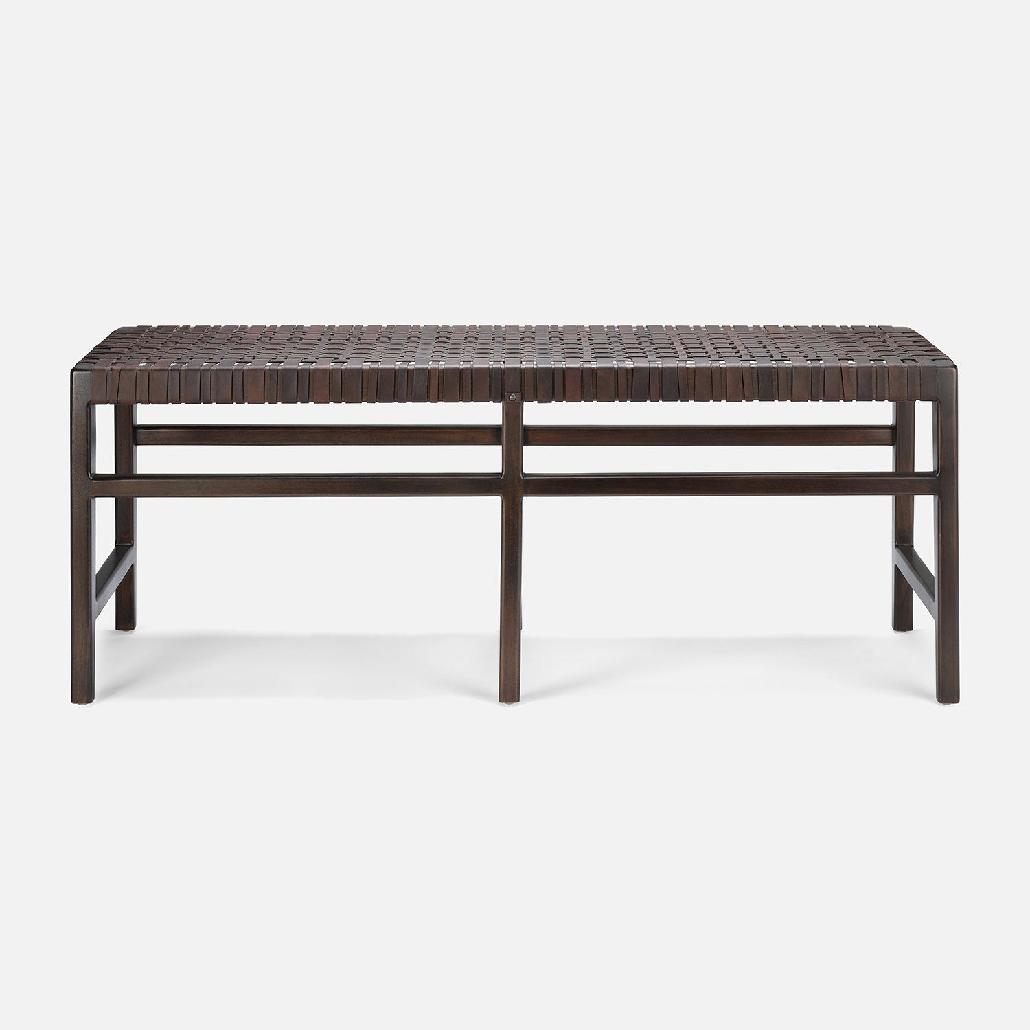 Percy Full-Grain Leather Bench
