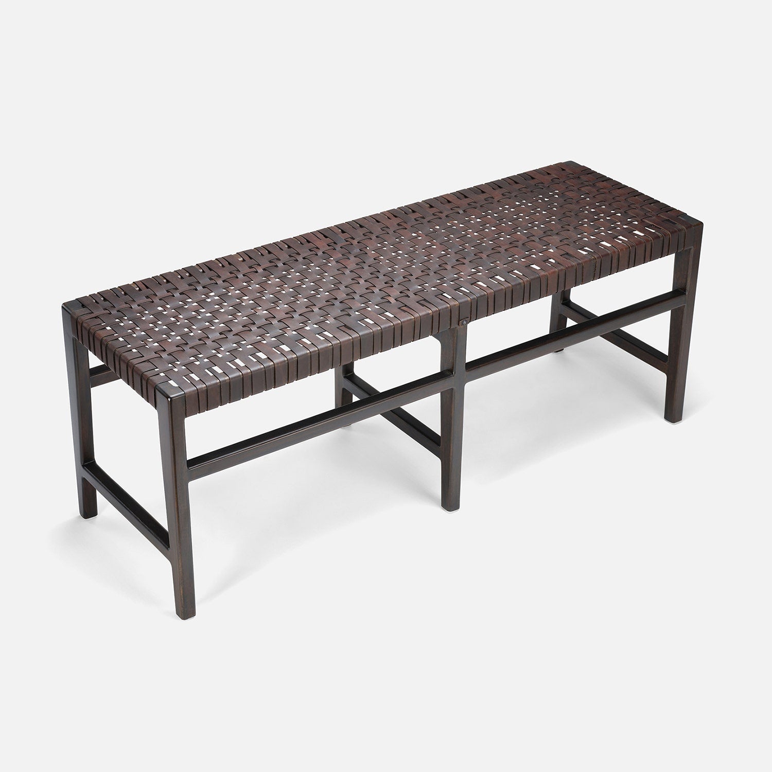 Percy Full-Grain Leather Bench