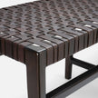 Percy Full-Grain Leather Bench