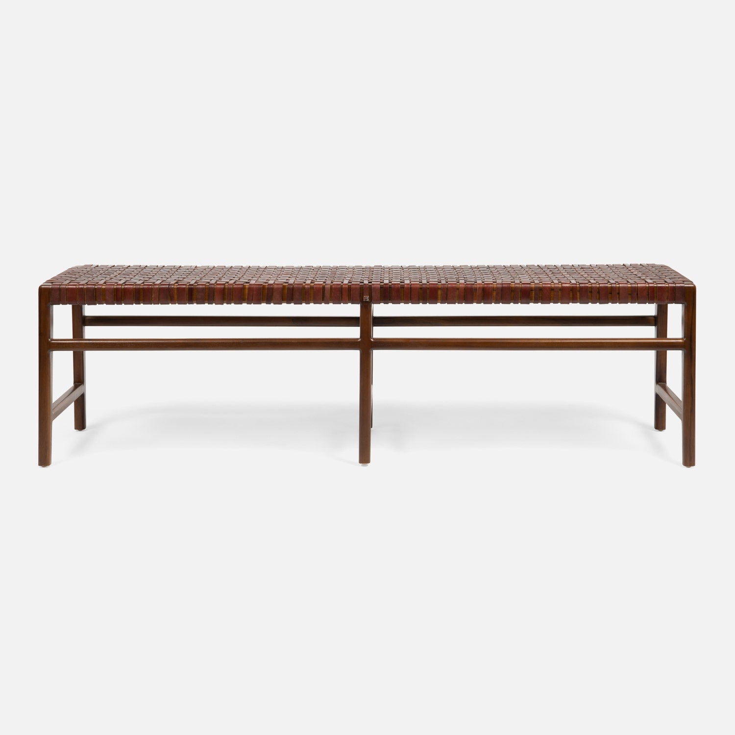 Percy Full-Grain Leather Bench