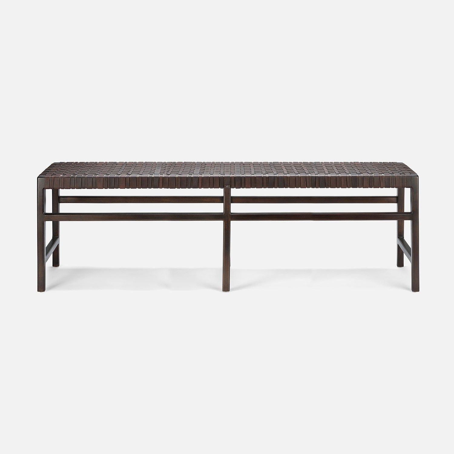 Percy Full-Grain Leather Bench