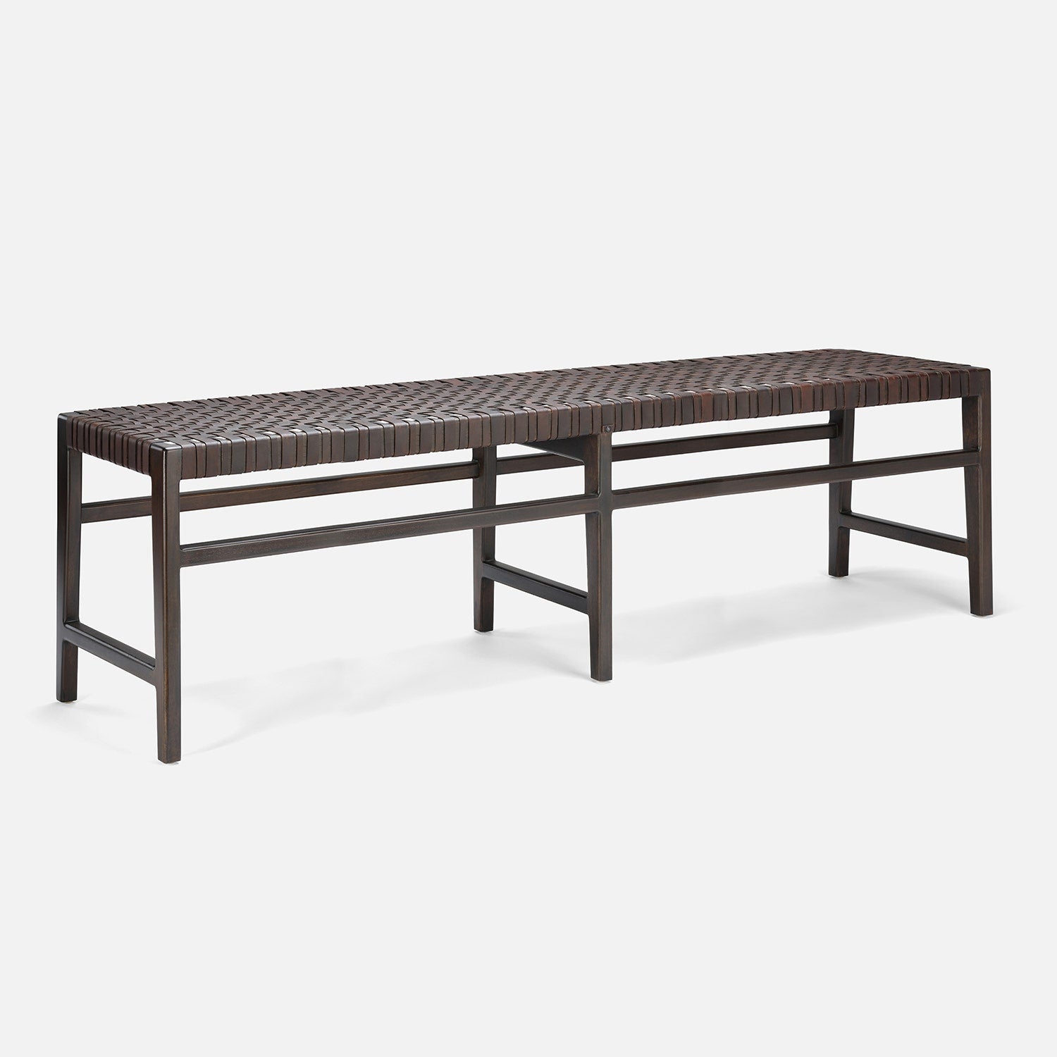 Percy Full-Grain Leather Bench