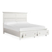 Magnussen Home Juniper Hill Whisper White California King Panel Storage Bed