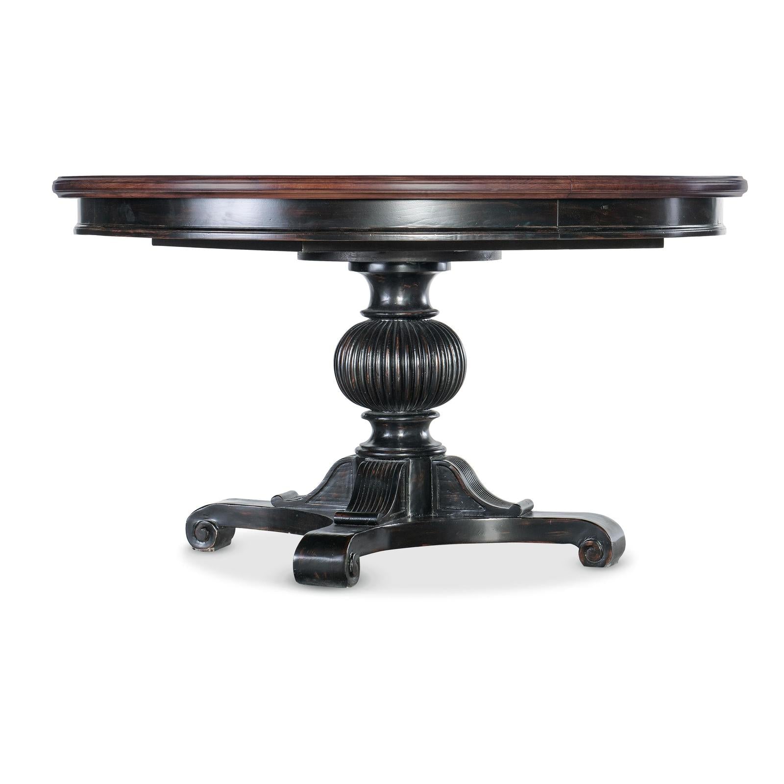 Hooker Furniture Charleston Round Pedestal Dining Table with 1-20in Leaf