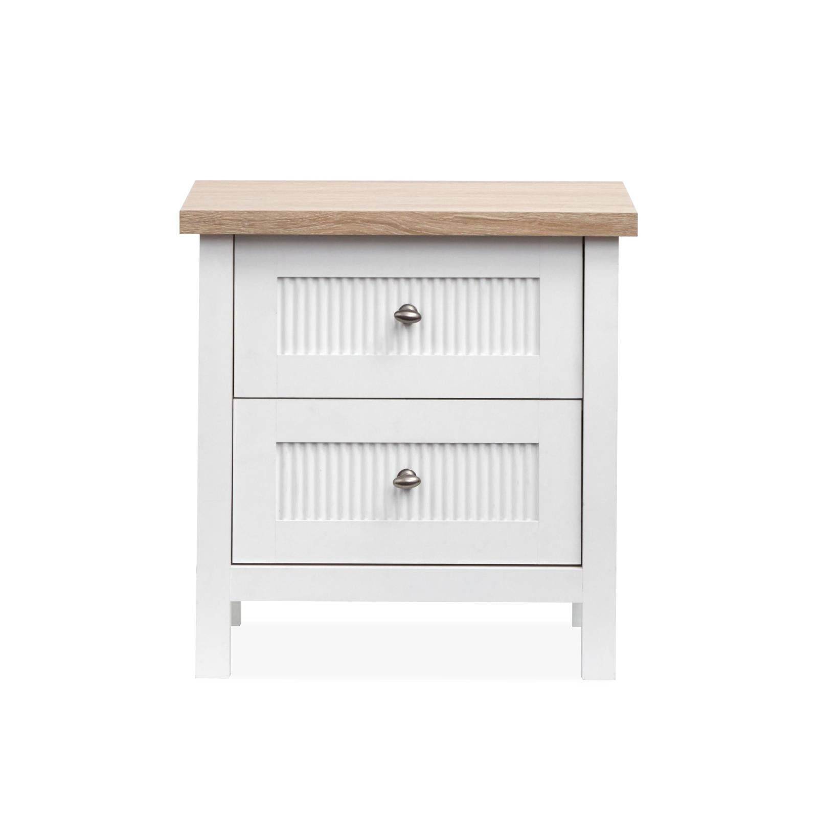 Salt Life Home Windmill Harbour White Whisp and Sand Drawer Nightstand