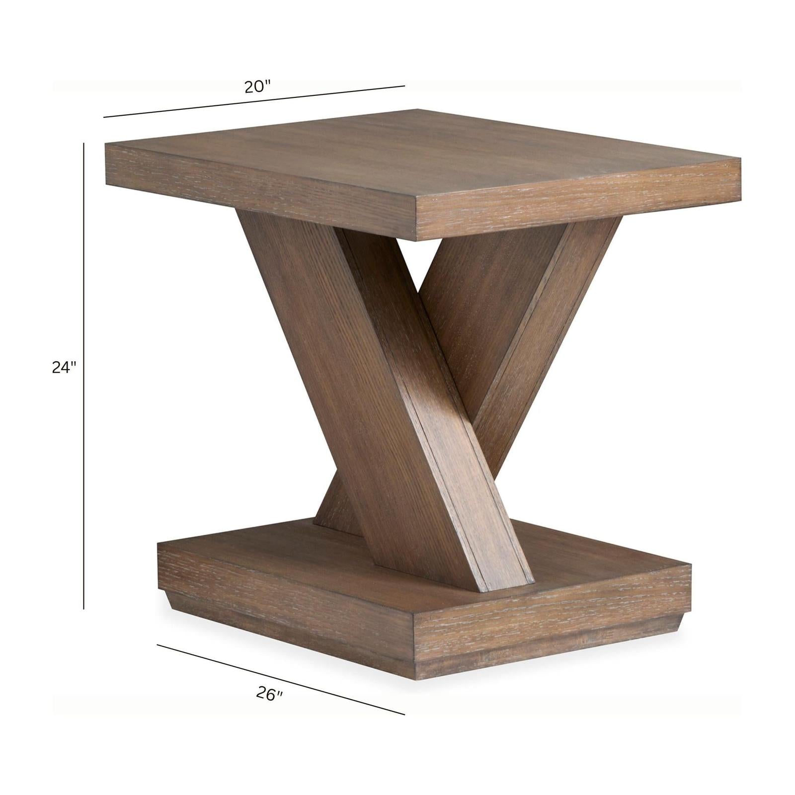 Magnussen Home Lansbury Antique Wheat Rectangular End Table
