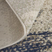 Feizy Mandana 39LZF Modern Abstract Rug in Ivory/Blue