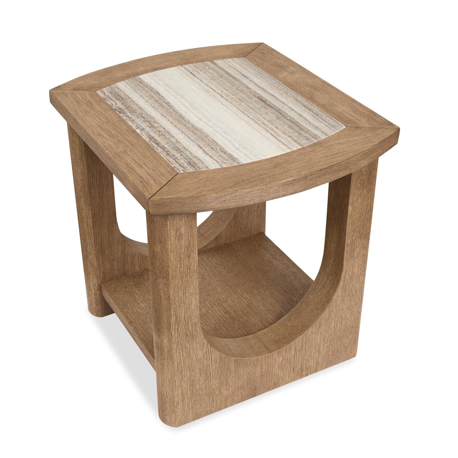 Magnussen Home Bradford Riverbed Beige Rectangular End Table