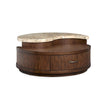 Magnussen Home Mcpherson Burnt Umber Round Cocktail Table With Casters