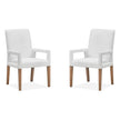 Magnussen Home Lindon Belgian Wheat Upholstered Arm Chair Set of 2