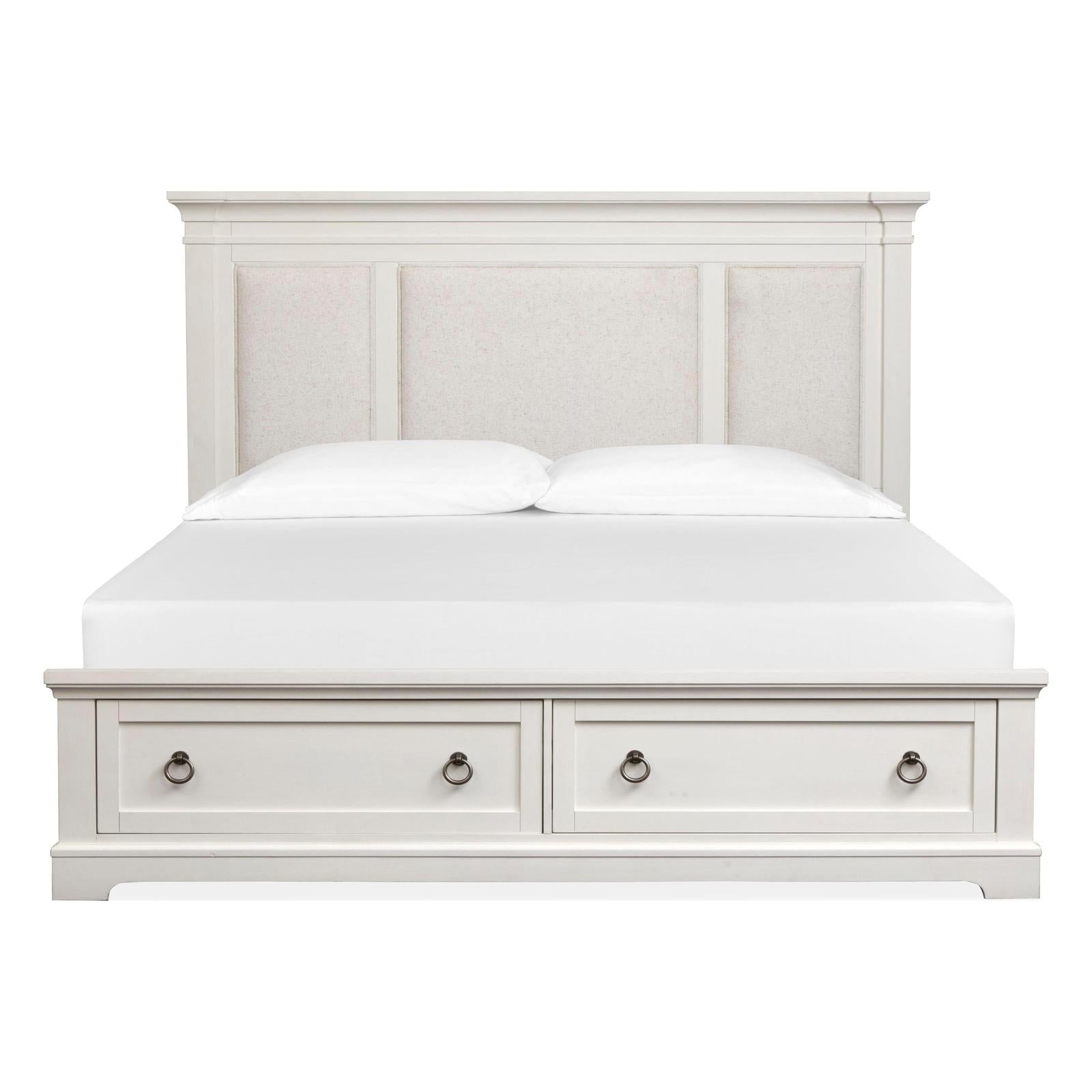 Magnussen Home Kingston Whisper White & Cerused Nutmeg Bed