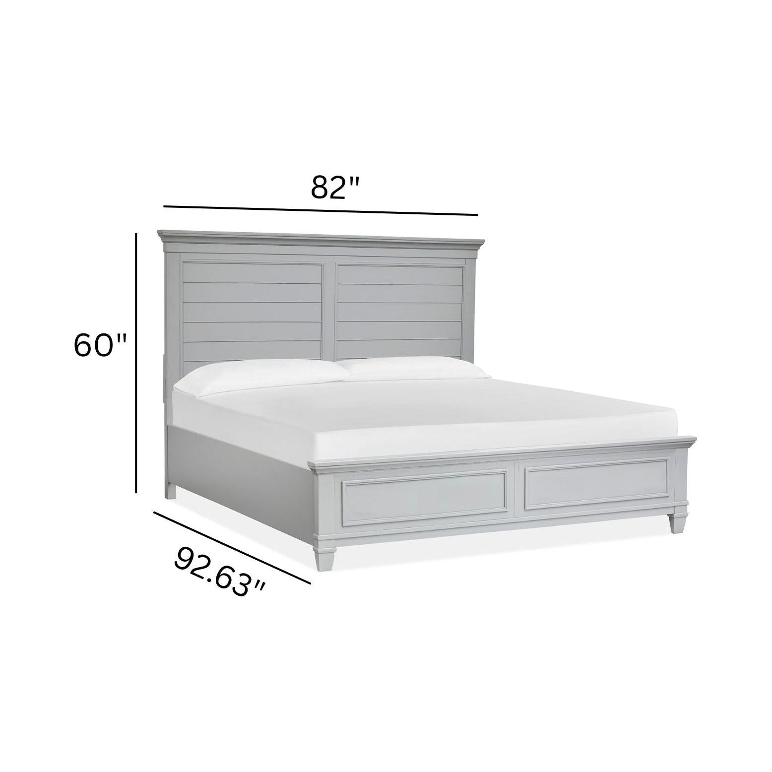 Magnussen Home Charleston Harbor Gray California King Grey Panel Bed