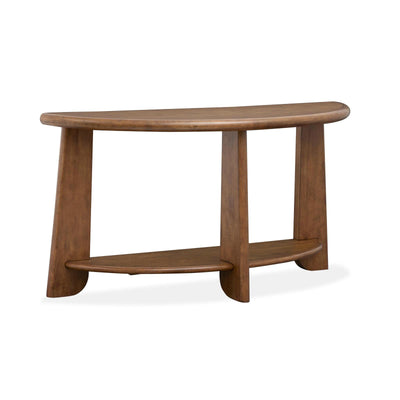 Magnussen Home Tanner Tawny Brown Demilune Sofa Table