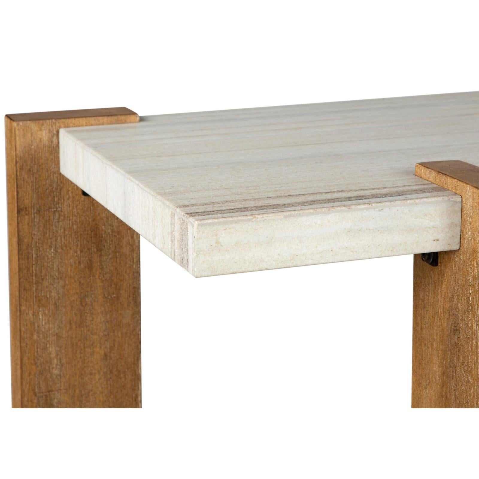 Magnussen Home Carrington Honey Wheat Rectangular Sofa Table