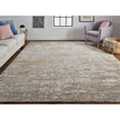Feizy Conroe 6822F Modern Abstract in Brown/Gray