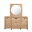 Magnussen Home Coventry Honey Wheat Drawer Dresser With Square Mirror