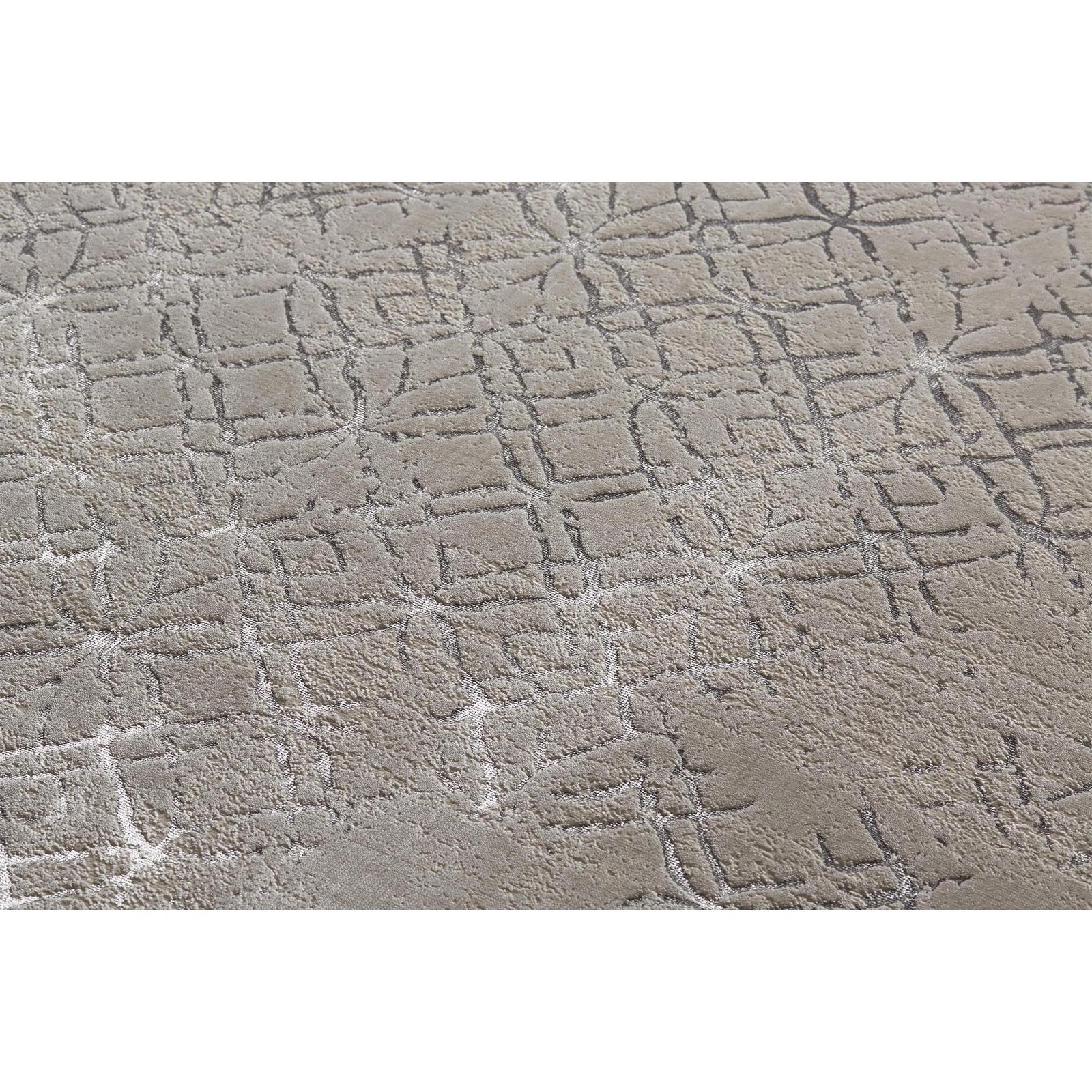 Feizy Micah 3047F Modern Distressed Rug in Silver/Gray/White